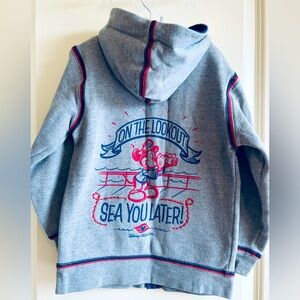 Disney - Youth Mickey 'On the Lookout' Long Sleeve Hooded Zip Up Sweatshirt